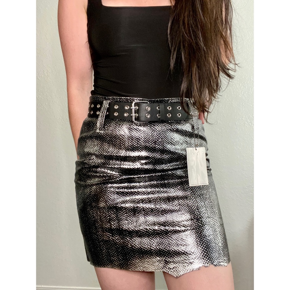 NWT vintage raw edge Chromestar skirt